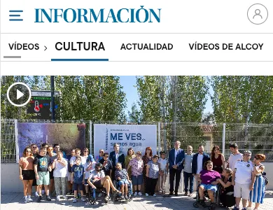 A screenshot of https://www.informacion.es/videos/cultura/2023/10/02/exposicion-parque-marjal-ves-agua-92833513.html