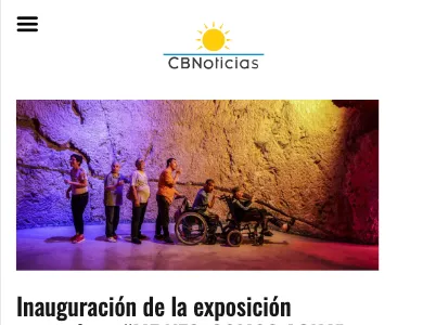 A screenshot of https://cbnoticias.com/alicante/inauguracion-de-la-exposicion-fotografica-me-ves-somos-agua-una-iniciativa-del-centro-san-rafael-la-fotografa-pilar-cortes-y-aguas-de-alicante/