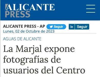 A screenshot of https://alicantepress.com/art/49106/la-marjal-expone-fotografias-de-usuarios-del-centro-san-rafael